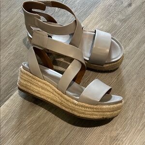 Franco Sarto Cream Espadrille Sandals